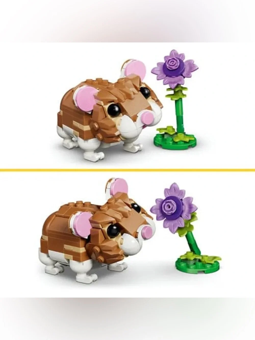 💛LEGO Creator 3 in 1 Cute Hamster with a Flower Building Toy for Girls & Boys